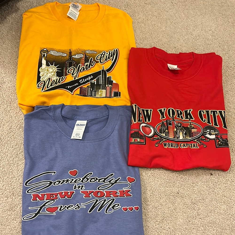 3 New York Souvenir Shirts Size Adult Small